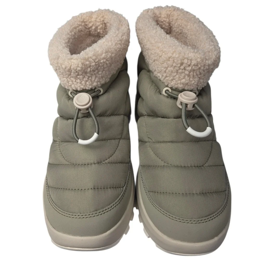 Columbia Snowtrot Shorty Snow Boots Women 8 Green Insulated Omni-Heat Winter NEW